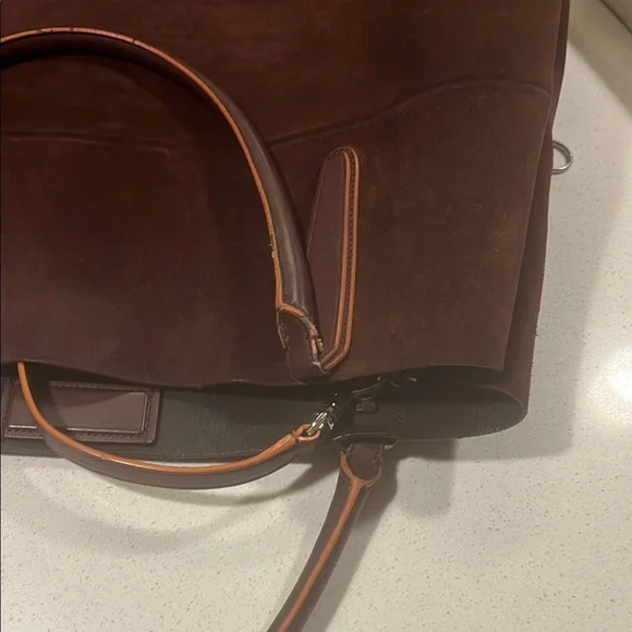 Coach Rich Burgundy Suede Tote - reasonable offers considered - Picture 7 of 9